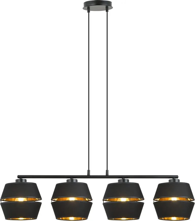 Emibig modern függeszték piano fekete arany emi1183/4