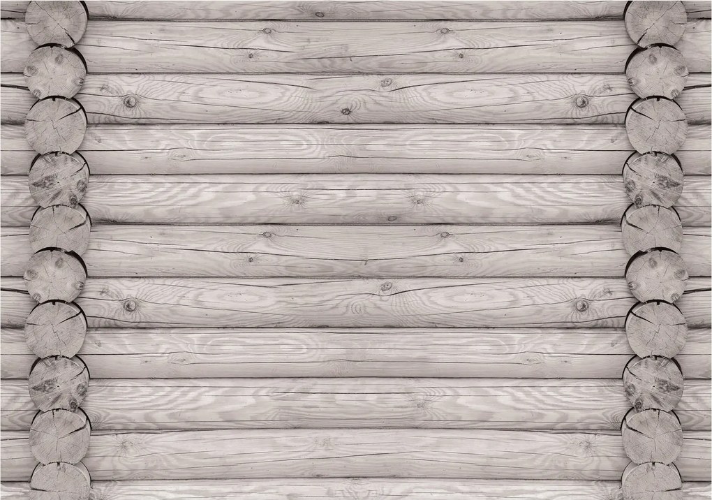 Flizelin fotótapéta Fa rönk fal természetes minta 416x254 +ragasztó