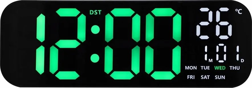 Óra Jvd DH9016.2 Fekete Riasztás Hőmérő Digitális Dátum Nagy Jól Olvasható