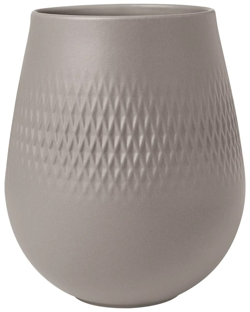 Carré váza kis Manufacture Collier taupe, h. 12,4 cm - Villeroy & Boch