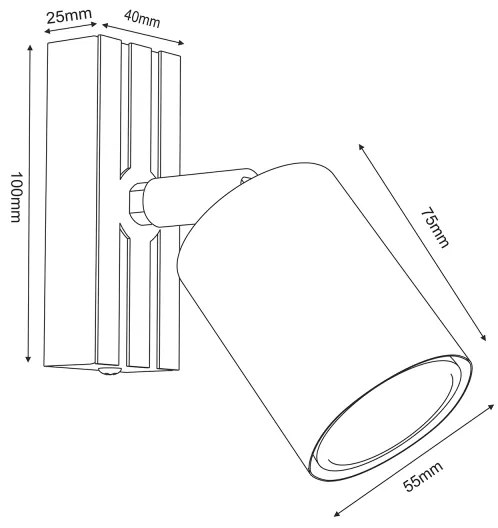 Fali spotlámpa TERRA 1xGU10/8W/230V fehér/tölgy