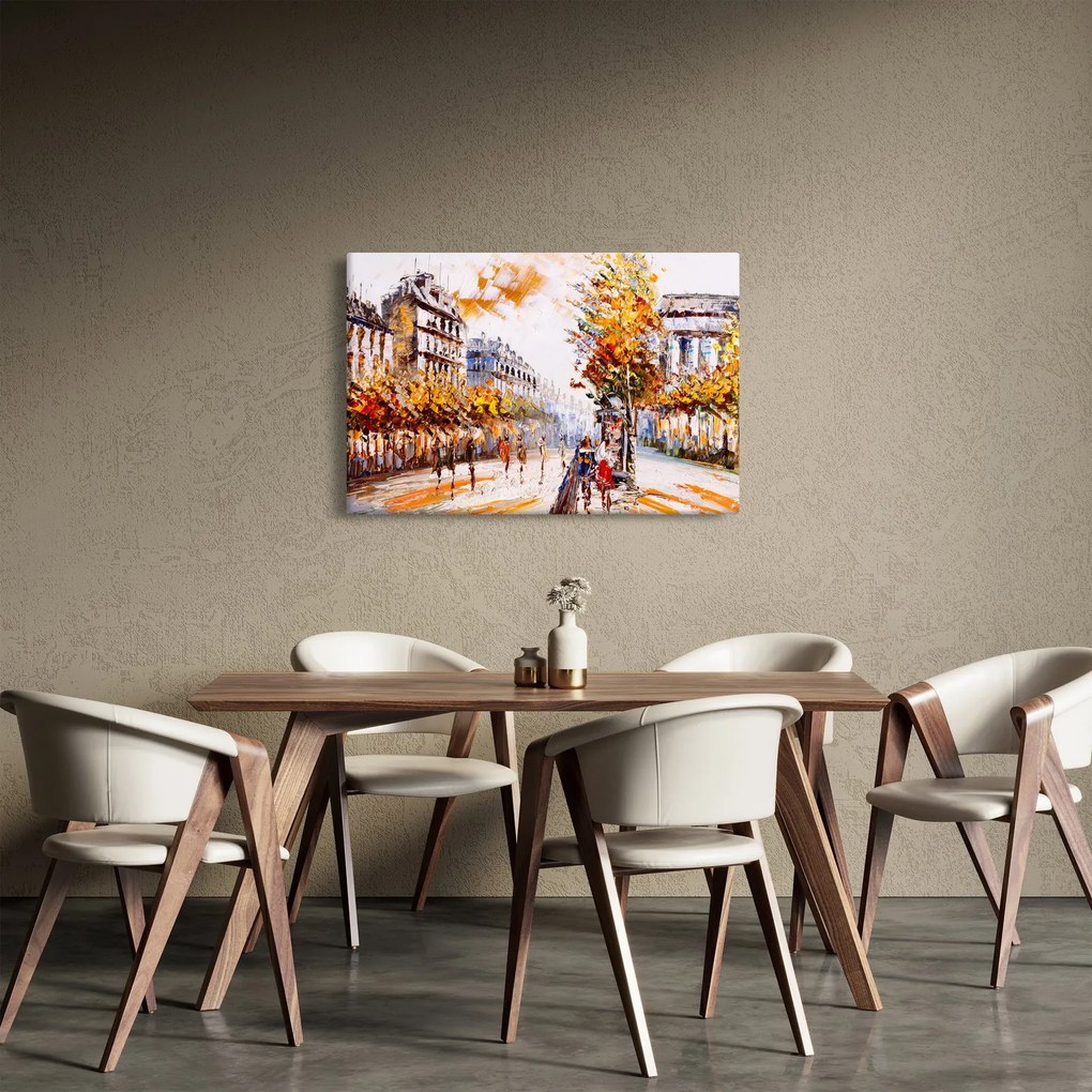 Kép - Utca Párizsban (90x60 cm)