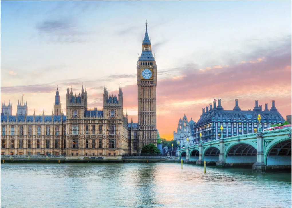Üveg kép - London pasztell színekben (70x50 cm)