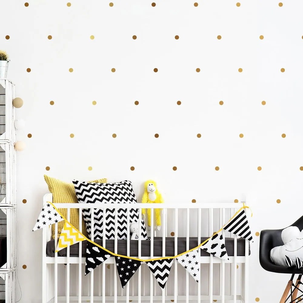 Fali gyerek matrica szett 100 db-os 2x2 cm Golden Points – Ambiance