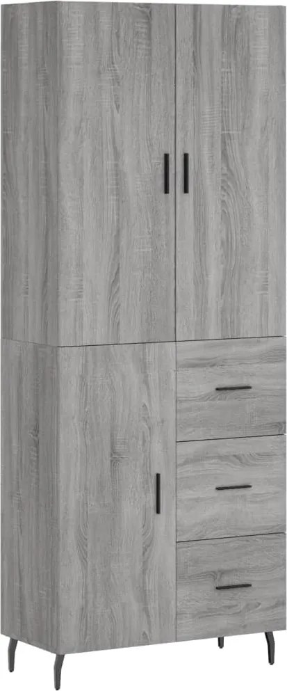 vidaXL szürke sonoma szerelt fa magasszekrény 69,5 x 34 x 180 cm