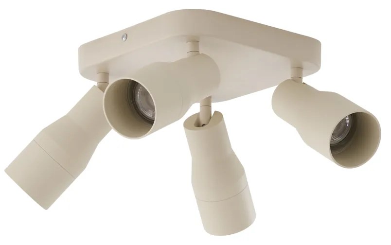 Bézs GU10 mennyezeti spotlámpa, 50 mm-es négyzet, 4 fényforrás - Stanley