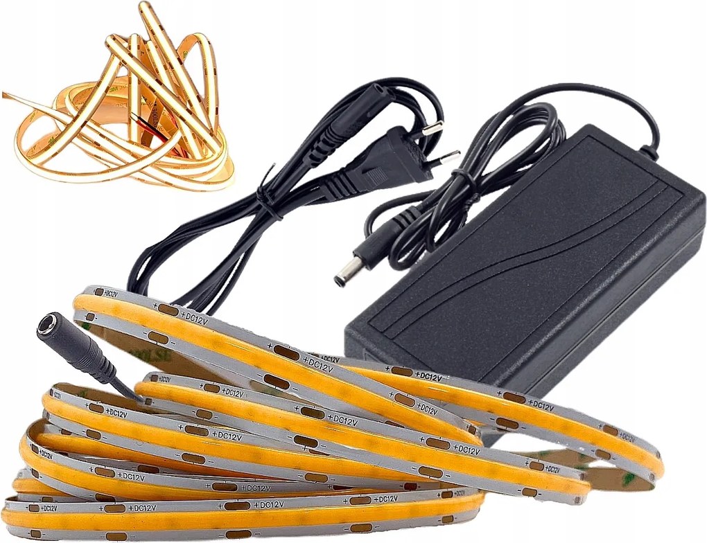 Neon Led szalag szett Cob meleg fehér 480D/m 990lm/m beépítésre kész 3m