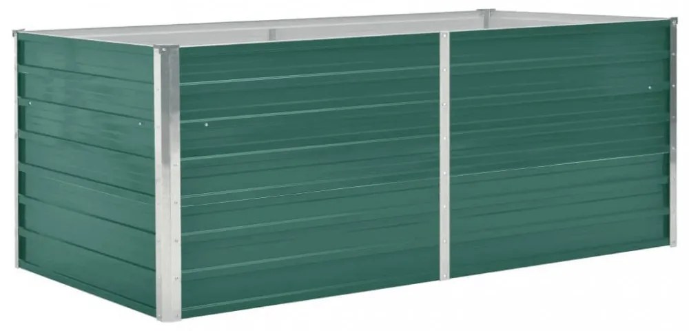 zöld horganyzott acél kerti magaságyás 160 x 80 x 45 cm
