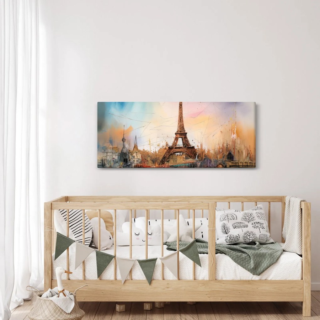 Kép - Az Eiffel-torony festménye (120x50 cm)