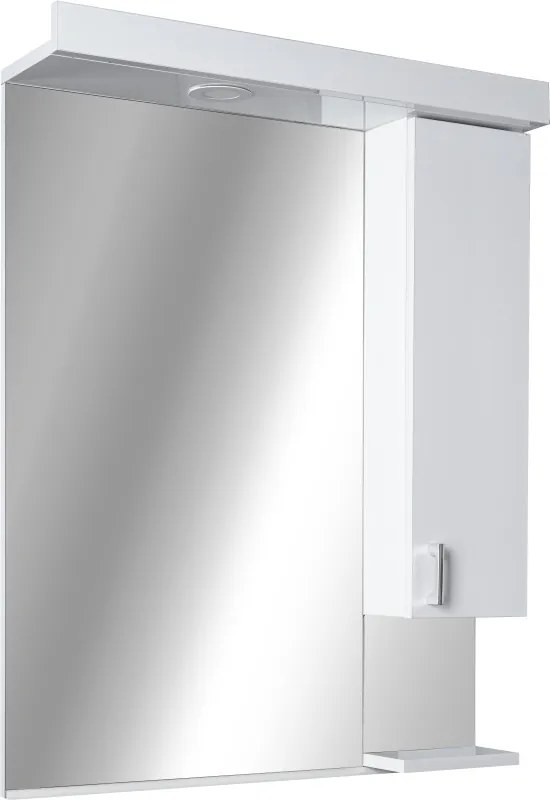 Viva STYLE Tükrös fürdőszobai szekrény LED világítással - JOBBOS szekrénnyel - 65 x 97 x 15 cm
