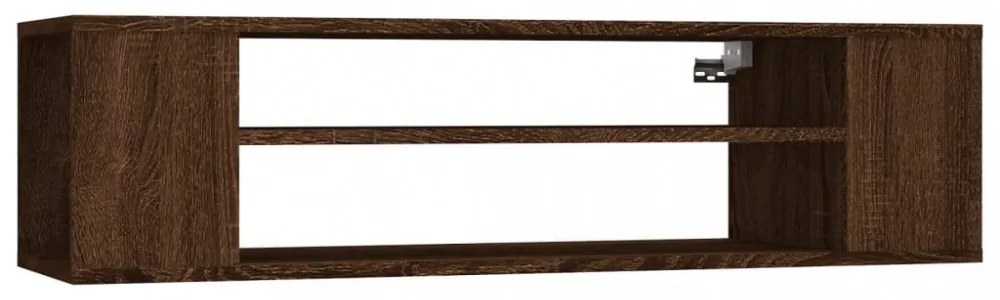barna tölgyszínű szerelt fa függő TV-szekrény 100x30x26,5 cm