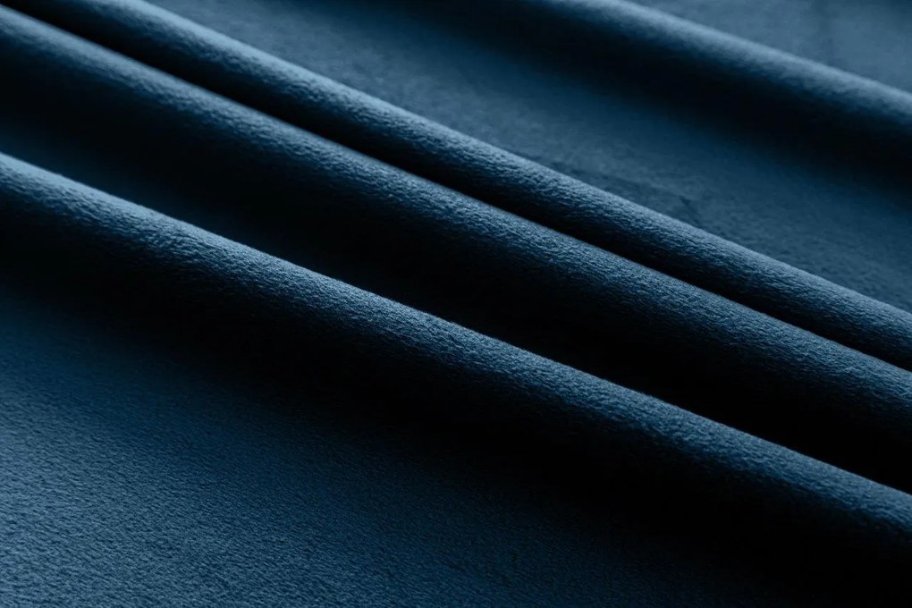 Petrolkék sötételő függöny VELVET 140x270 cm Felfüggesztés: Hullámos sínszalag