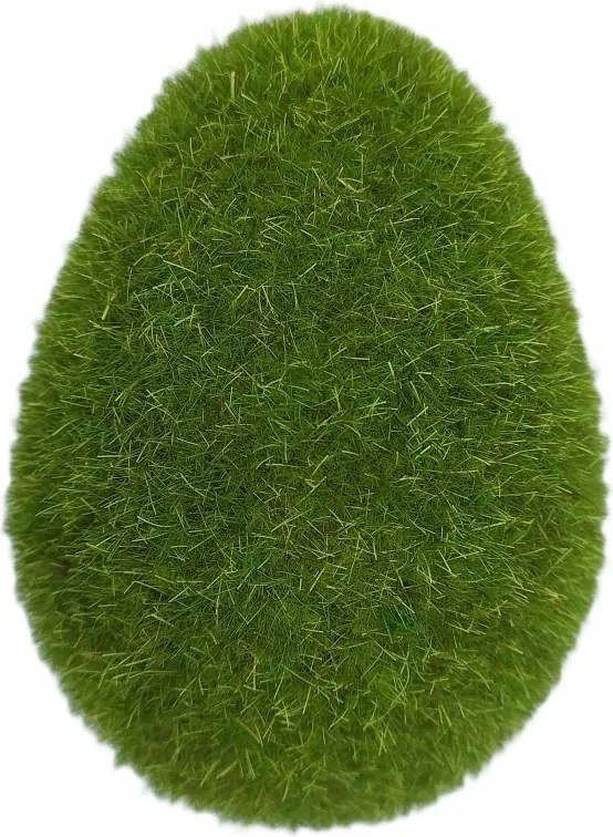 Tojás, fűtojás, flokkolt zöld nádhoz, kosárhoz Húsvét 10 cm