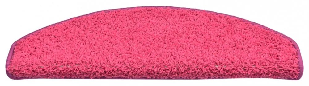 15 db rózsaszín, félkör alakú, nagy lépcsőszőnyeg 65 x 21 x 4 cm