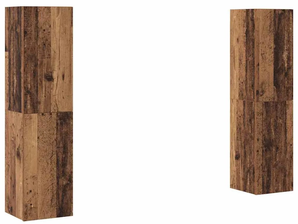 TV Szekrény Szett 4 pcs Régi fa 30.5 x 30 x 60 cm Faanyag