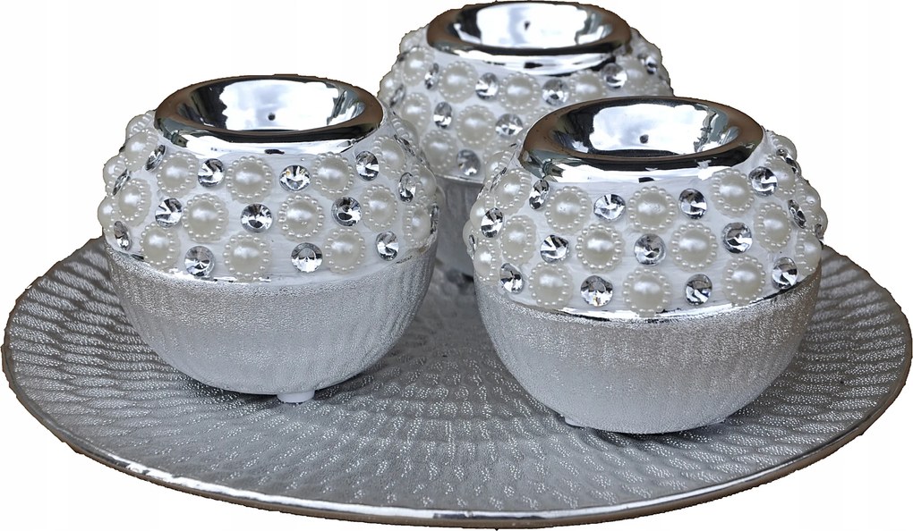 Dekoratív Patera Gyertyatartó Szett