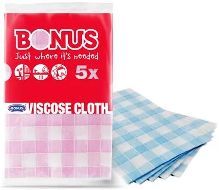 Mosogatókendő, viszkóz, 5 db, BONUS (KHT1515)