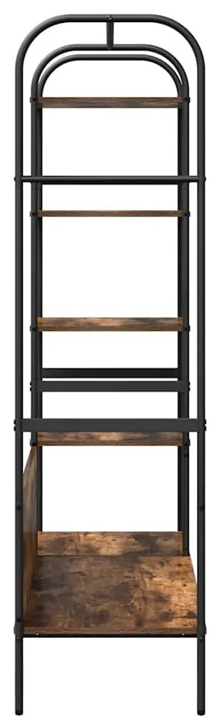 vidaXL Ruhafogó polcokkal Barna Tölgy 120 x 44 x 160 cm Faanyag