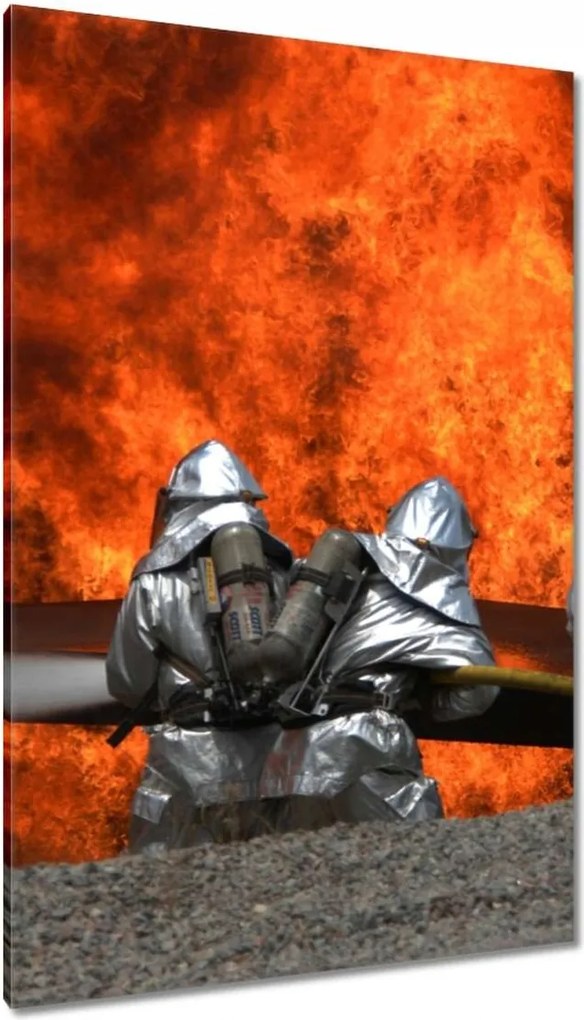 Festmények 80x120 Tűzoltók akcióban
