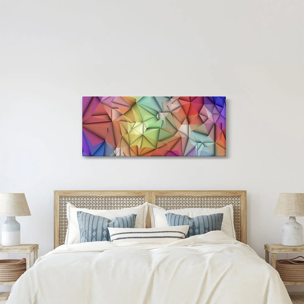 Kép - Sokszögű absztrakció (120x50 cm)