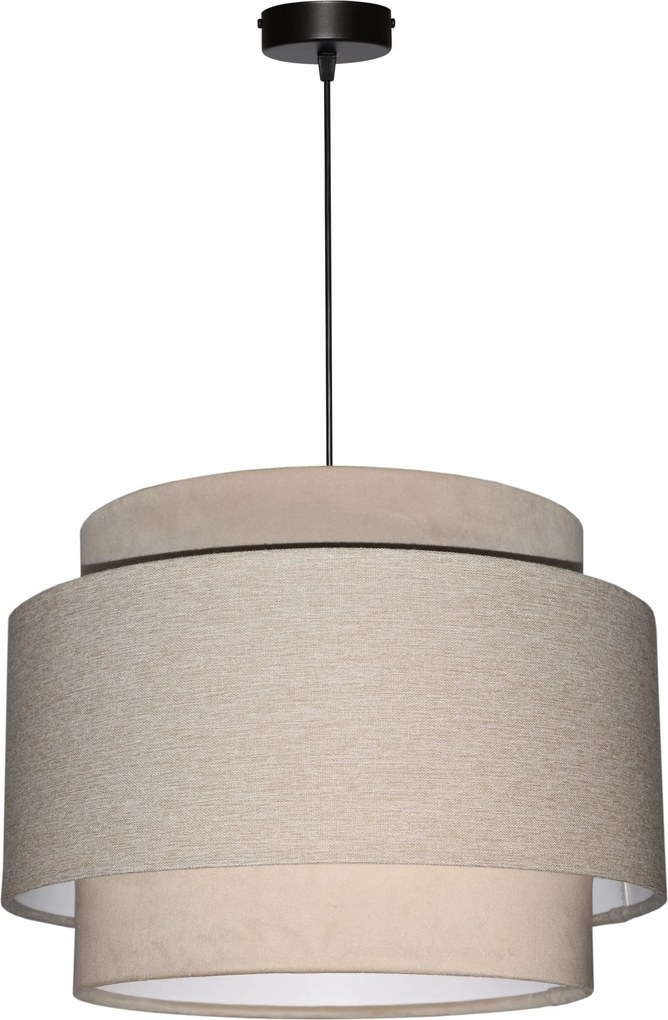 Mennyezeti Függő Lámpa Túlnyúló Csillár Lámpabúra 45/30 cm E27 Bézs Avola