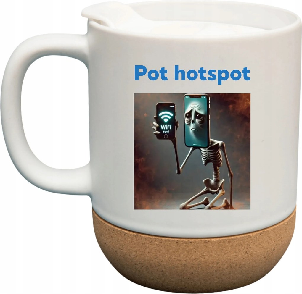 Bögre Fehér Parafa Viral Italian Brainrot Mem Tiktok Pot Hotspot