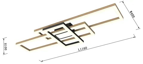 Wofi 9022-306L - MATERA LED 57W 230V dimmelhető mennyezeti lámpa