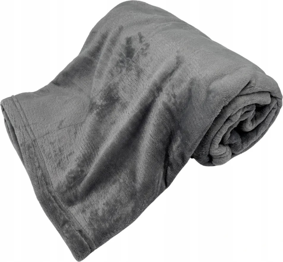 Mikroflanel takaró, fényes szürke