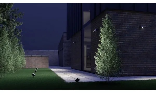 Steinel 058647 - Kültéri lámpa érzékelővel SPOT DUO 2xGU10/7,5W/230V IP44