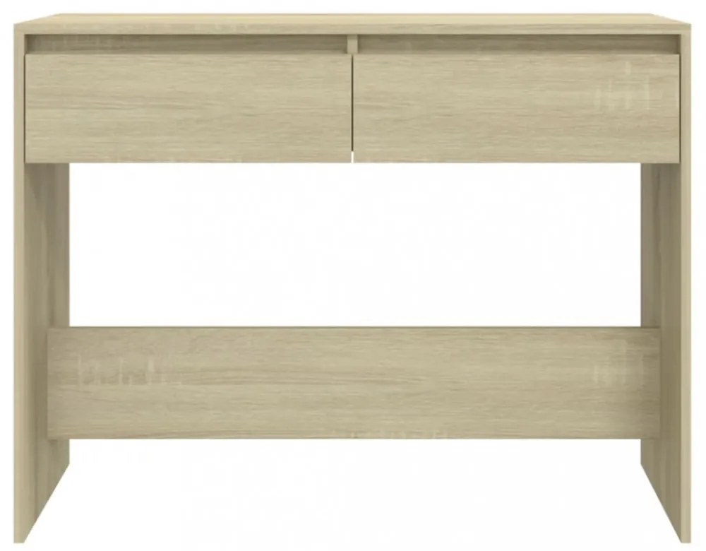 sonoma tölgy színű szerelt fa dohányzóasztal 100x35x76,5 cm