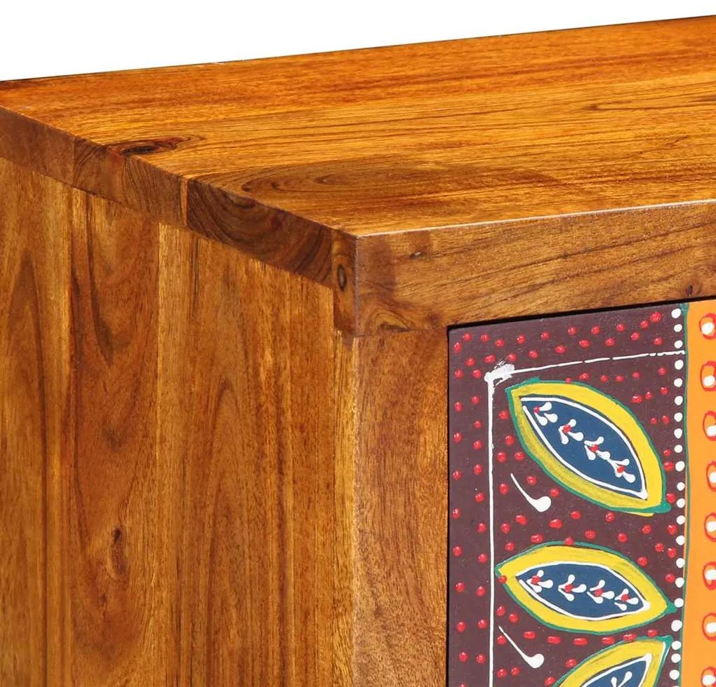 tömör akácfa többszínű TV-szekrény 100x30x22