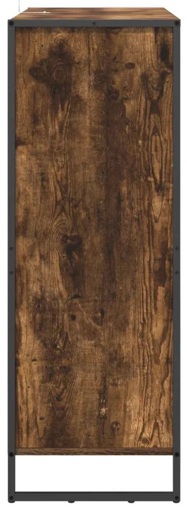 Cipőszekrény tárolóval Füstös tölgy 79 x 36 x 100 cm Faanyag