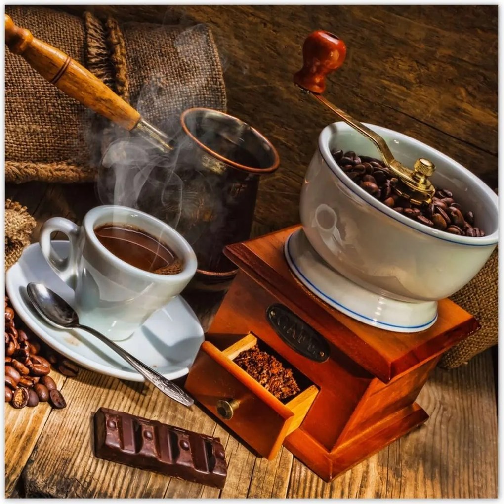 Poszterek 140x140 Ízletes kávé Csokoládé