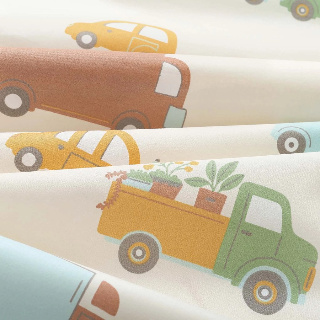 Goldea gyerek pamut függöny - az autók világa 160x150 cm