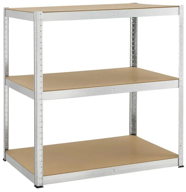 Juskys Polc 200x100x60 cm - ezüst