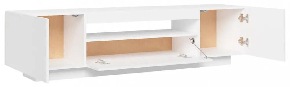 fehér TV-szekrény LED-lámpákkal 160 x 35 x 40 cm
