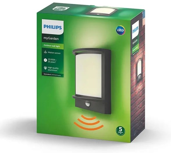 Philips 17392/93/P0 - LED Kültéri fali lámpa MYGARDEN SAMONDRA LED/12W IP44