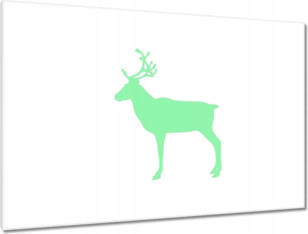 Vászonkép 120x80 Menta rénszarvas