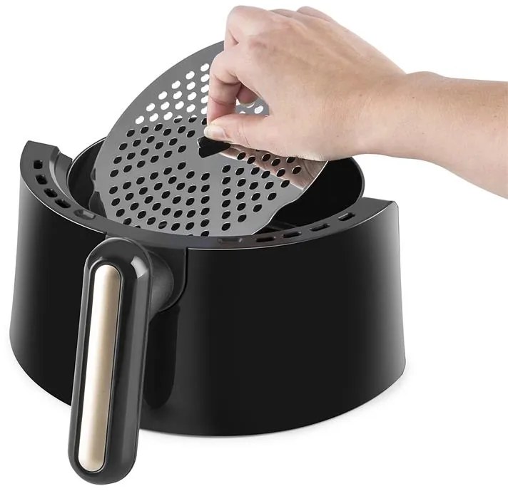 Wel Air Fry, meleglevegős olajsütő, 1230W, biztosíték a túlforrósodás ellen, 1,5 l, fekete