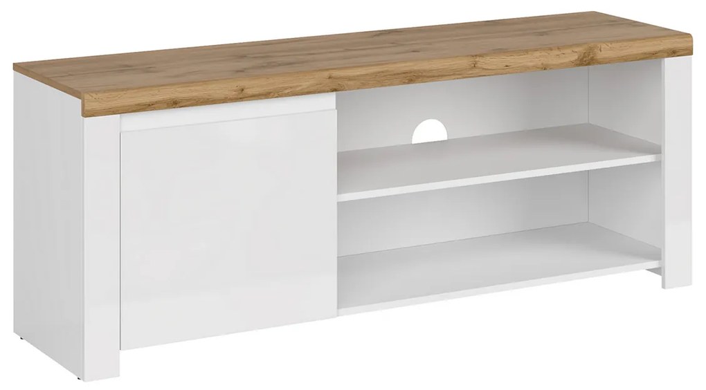 VILGO 1D160 TV-asztal, fényes fehér