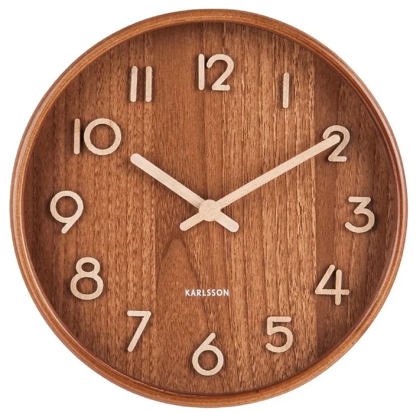 Pure Small barna falióra hársfából, ø 22 cm - Karlsson