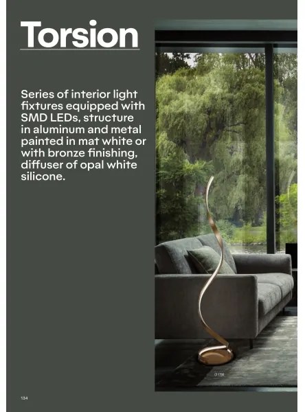 Redo 01-1797 - Fényerőszabályozható LED állólámpa TORSION LED/24W/230V fehér