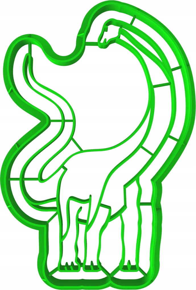 Foremka Lyukasztó Dinoszaurusz keksz- és mézeskalács kiszúró Diplodok 11cm