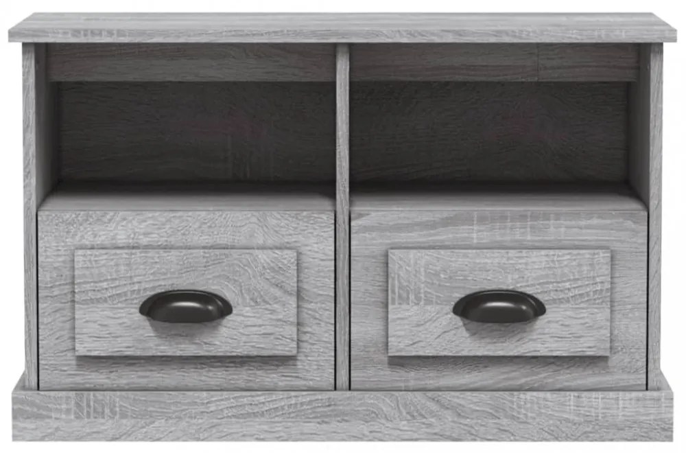 szürke sonoma színű szerelt fa TV-szekrény 80 x 35 x 50 cm