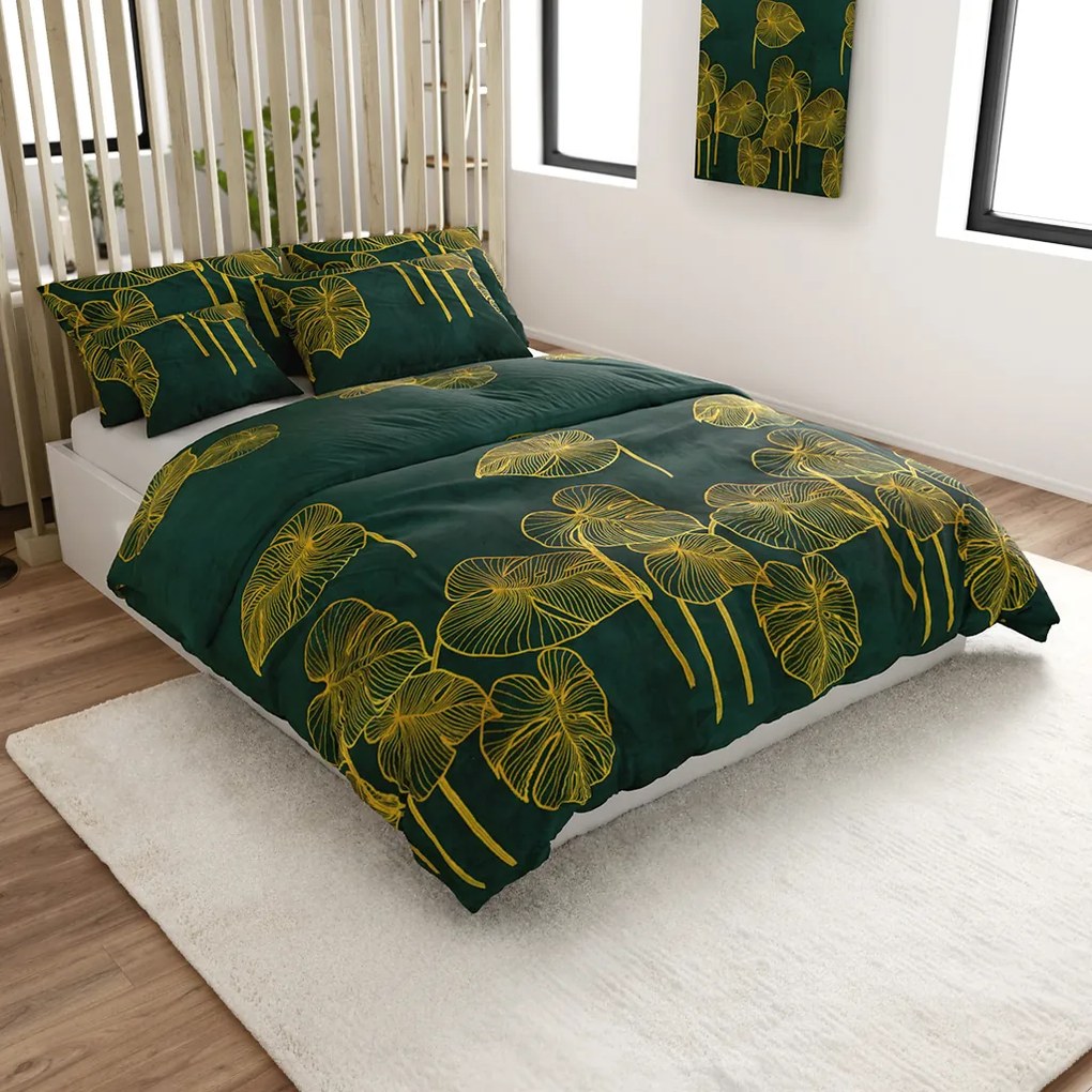 Mikroszálas ágynemű VENECIA zöld Ágyneműhuzat mérete: 70 x 90 cm | 140 x 200 cm