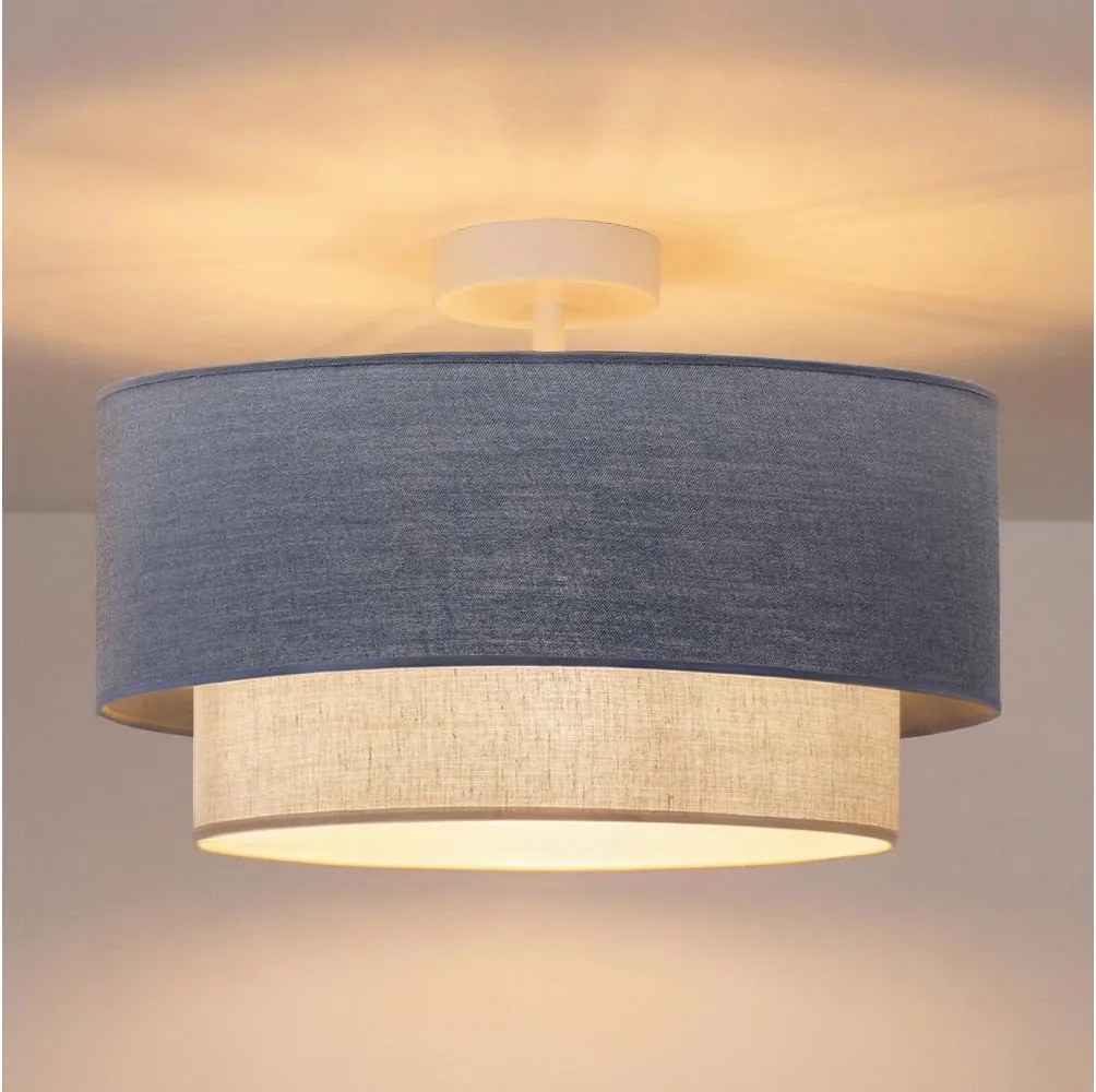 Brilagi - BOHO ECO LED felületre szerelhető csillár 1xE27/10W/230V Ø 40 cm kék/krémszínű