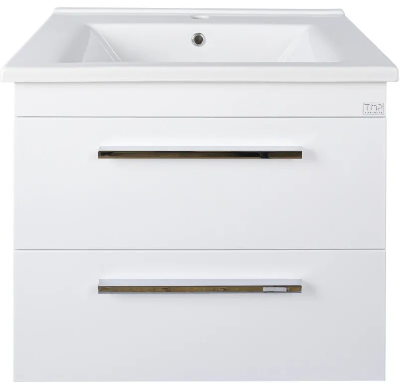 TMP VIVA 65 fali fürdőszobabútor - Sanovit ATRIA 9065 porcelán mosdóval - 65 x 45,5 cm
