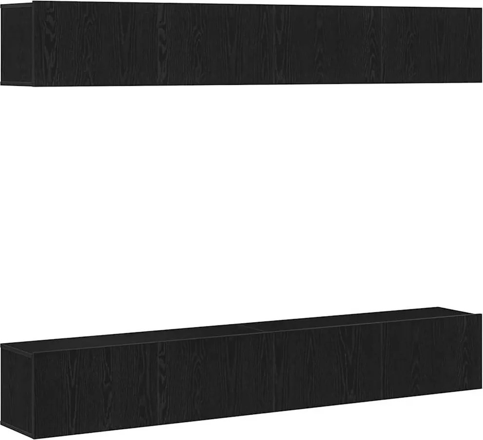 vidaXL TV szekrény garnitúra 4 pcs Fekete tölgy 100 x 30 x 30 cm