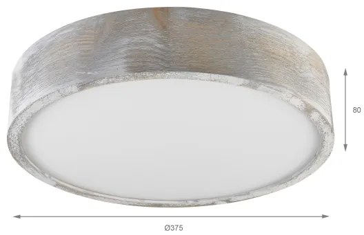 Brilagi - PINO mennyezeti lámpa 2xE27/15W/230V fenyő/ezüst, átm. 37,5 cm