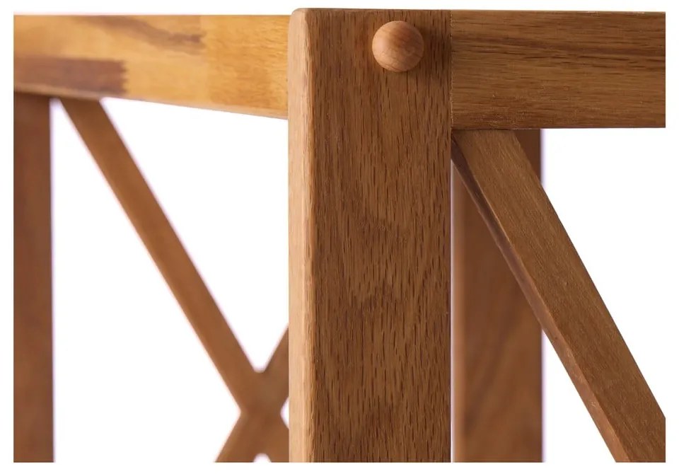 Natúr színű tölgyfa polcos állvány 70x87 cm X-Shelf – Unique Furniture